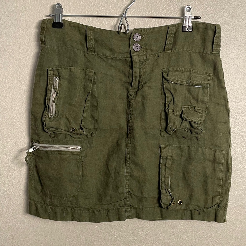 Pete & Greta linen cargo skirt